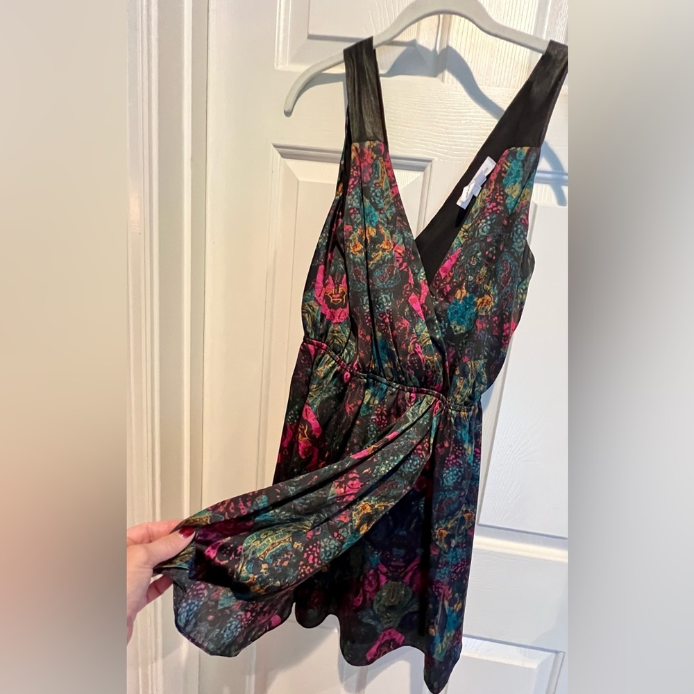 Dress - BCBG Generation - silky black pink blue tan - size medium. Never worn. - Picture 5 of 9